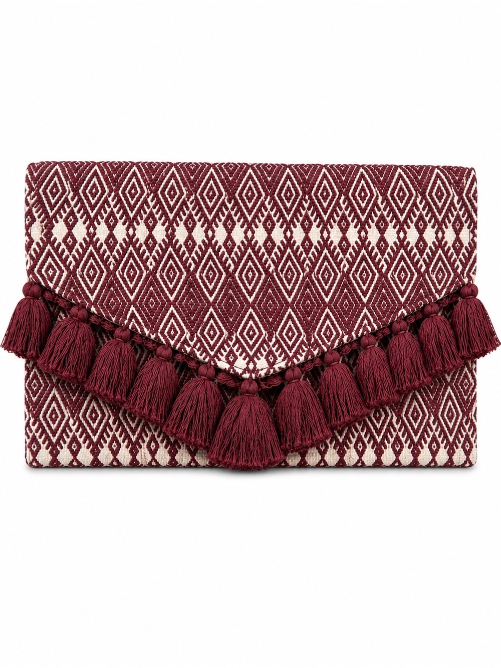 Tin Marin Ana Embroidered Clutch burgundy
